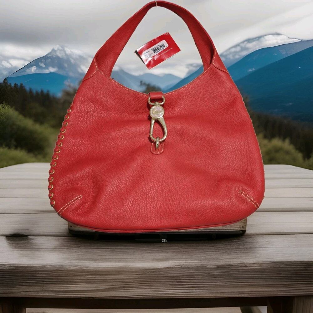 Dooney & Bourke Samba Hubo Whip Lock Sac Stitch Gold accents